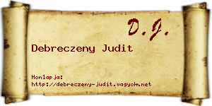 Debreczeny Judit névjegykártya